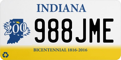 IN license plate 988JME