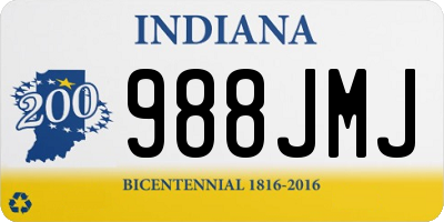 IN license plate 988JMJ