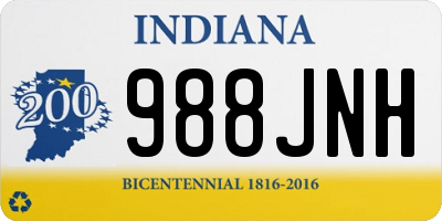 IN license plate 988JNH