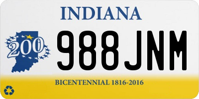 IN license plate 988JNM