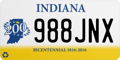 IN license plate 988JNX