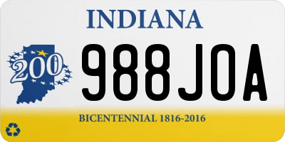 IN license plate 988JOA