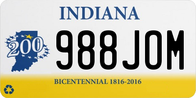IN license plate 988JOM