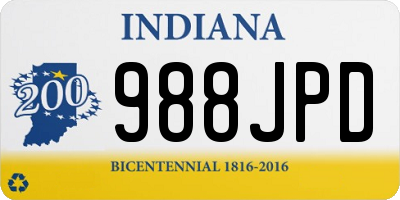 IN license plate 988JPD