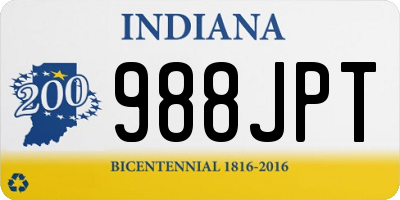 IN license plate 988JPT