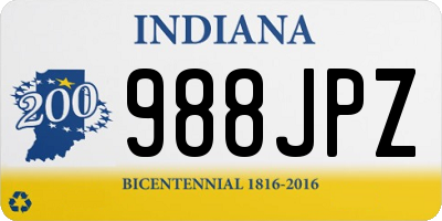 IN license plate 988JPZ