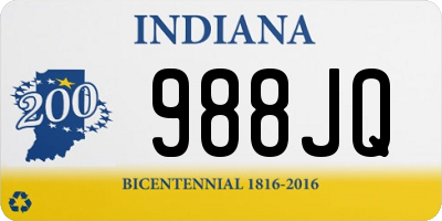 IN license plate 988JQ