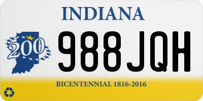 IN license plate 988JQH