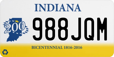 IN license plate 988JQM