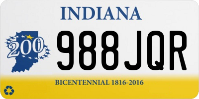 IN license plate 988JQR