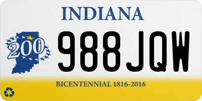 IN license plate 988JQW