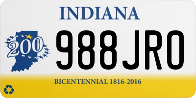 IN license plate 988JRO