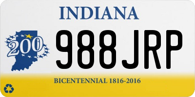 IN license plate 988JRP