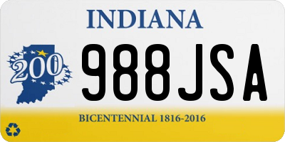 IN license plate 988JSA