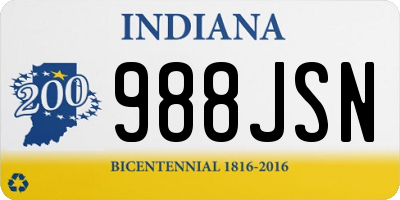 IN license plate 988JSN