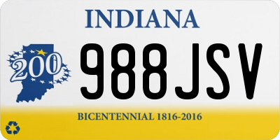 IN license plate 988JSV