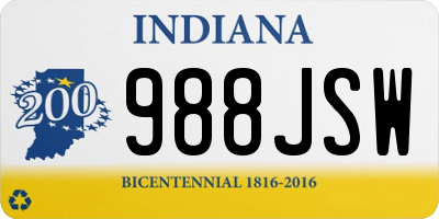 IN license plate 988JSW
