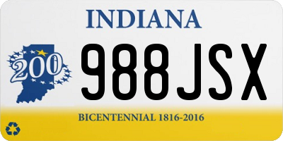 IN license plate 988JSX