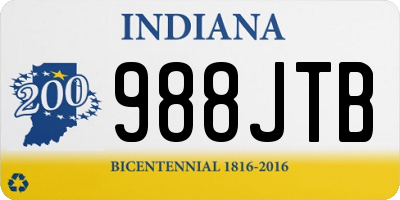 IN license plate 988JTB