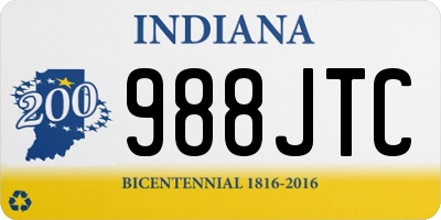 IN license plate 988JTC