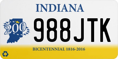 IN license plate 988JTK