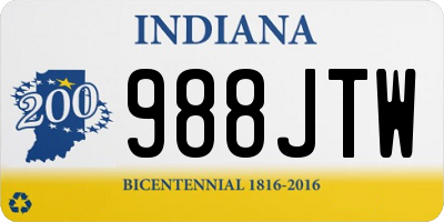 IN license plate 988JTW