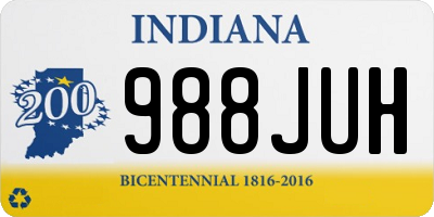 IN license plate 988JUH