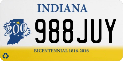 IN license plate 988JUY