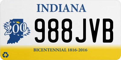 IN license plate 988JVB