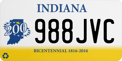 IN license plate 988JVC