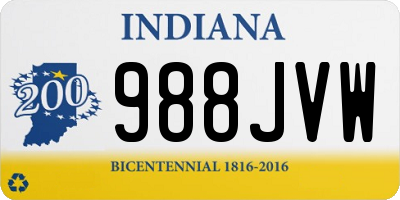 IN license plate 988JVW