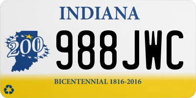 IN license plate 988JWC