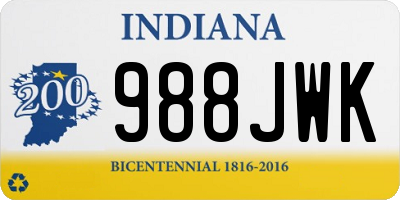 IN license plate 988JWK