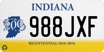 IN license plate 988JXF