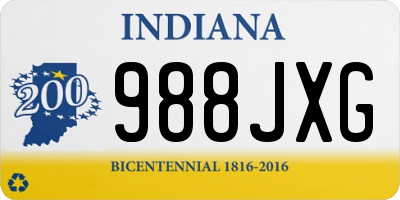 IN license plate 988JXG