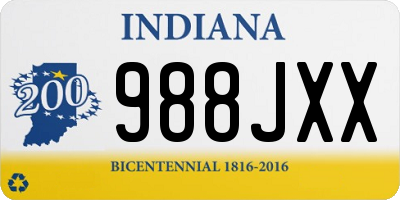 IN license plate 988JXX