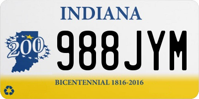 IN license plate 988JYM