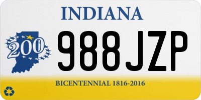 IN license plate 988JZP