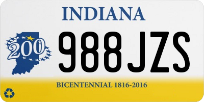 IN license plate 988JZS