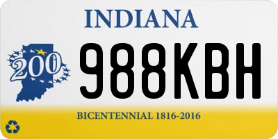 IN license plate 988KBH