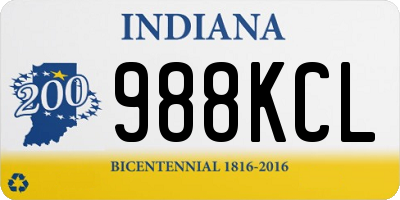 IN license plate 988KCL