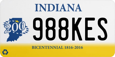 IN license plate 988KES