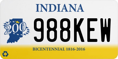 IN license plate 988KEW