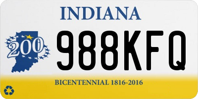 IN license plate 988KFQ