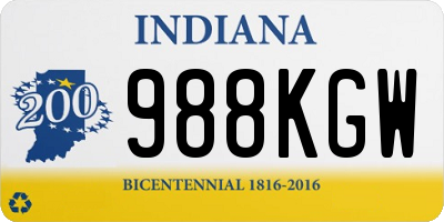 IN license plate 988KGW