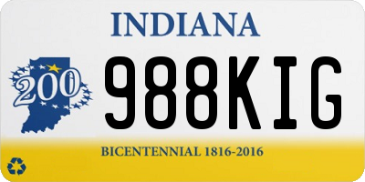 IN license plate 988KIG