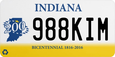 IN license plate 988KIM