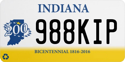 IN license plate 988KIP