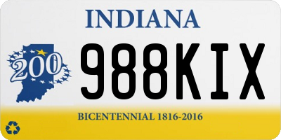IN license plate 988KIX