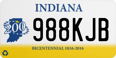IN license plate 988KJB